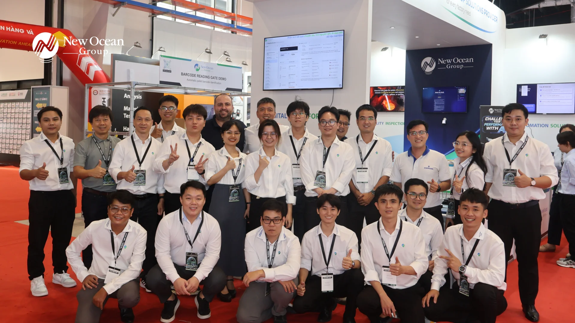 New Ocean Group team presenting manufacturing digitalization and AI solutions at VIMF Binh Duong 2026.